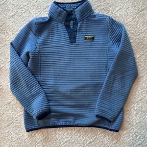 L.L. Bean Women's Blue Quilted Turtleneck Sweater